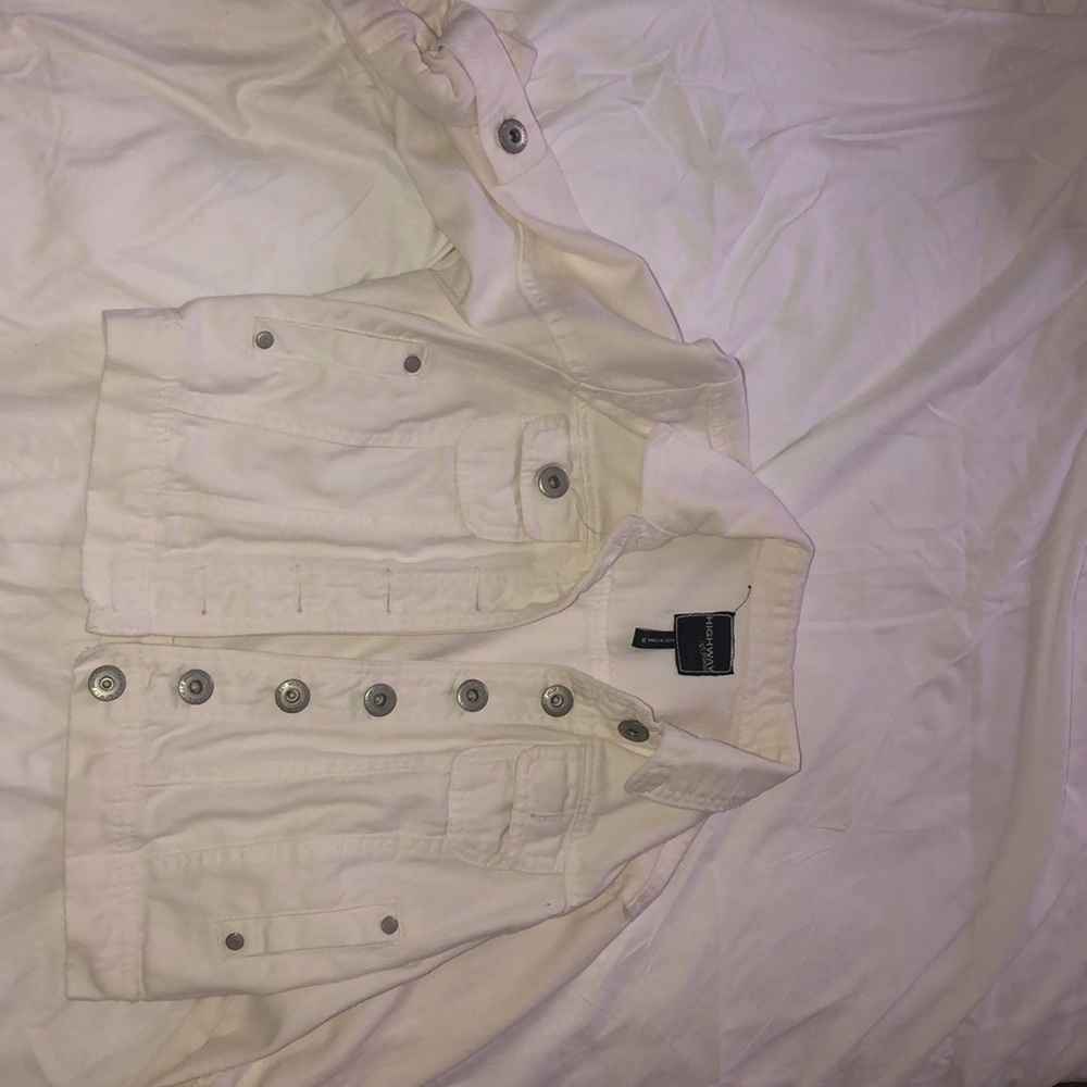 White jean jacket